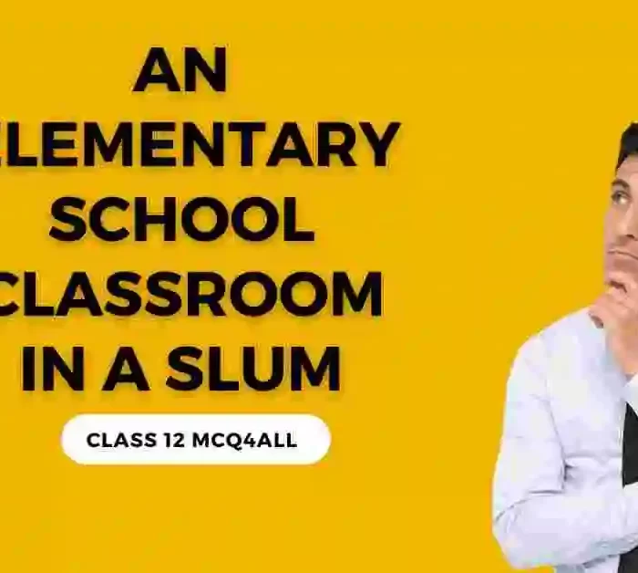 An Elementary School Classroom in a Slum