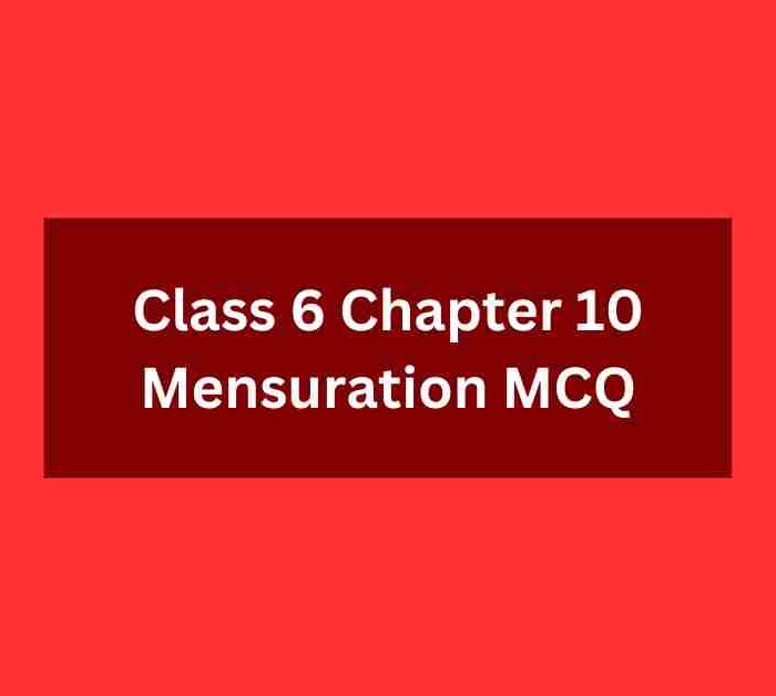 Class 6 Chapter 10 Mensuration MCQ