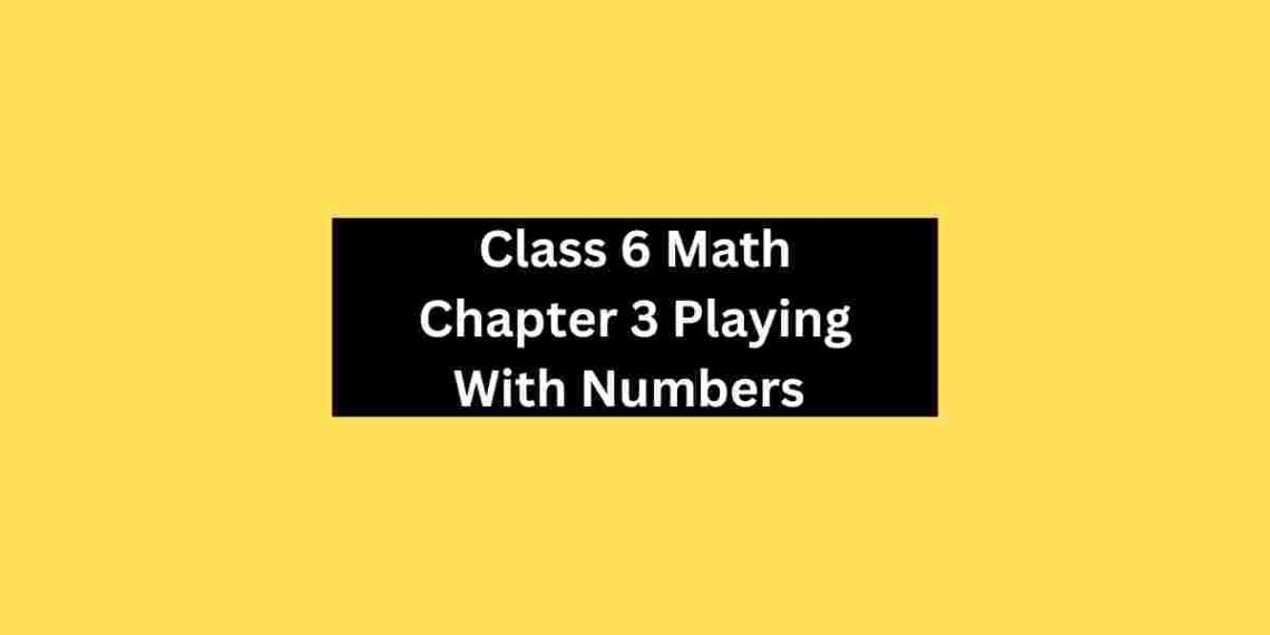 Class 6 Math Chapter 3 Playing With Numbers MCQ
