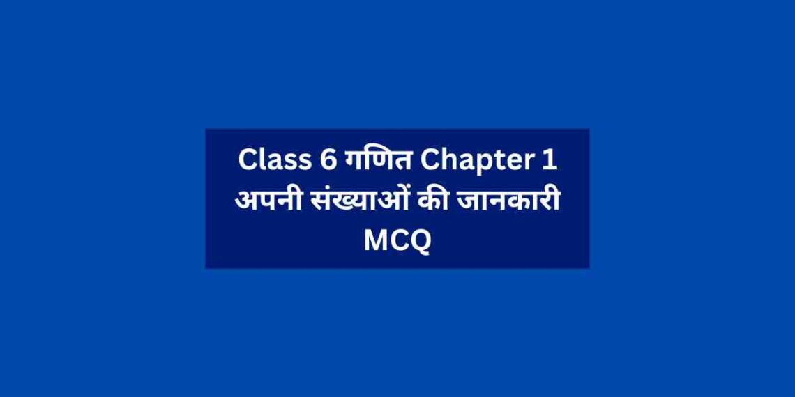 Class 6 गणित Chapter 1 अपनी संख्याओं की जानकारी MCQ