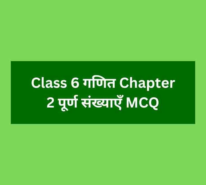 Class 6 गणित Chapter 2 पूर्ण संख्याएँ MCQ