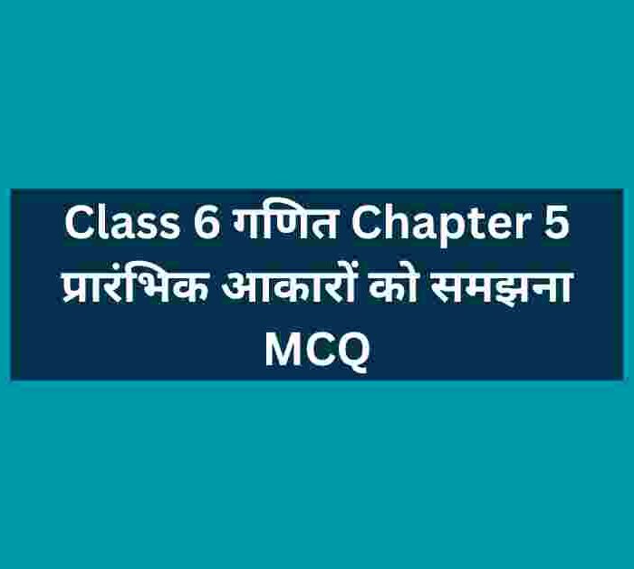 Class 6 गणित Chapter 5 प्रारंभिक आकारों को समझना MCQ