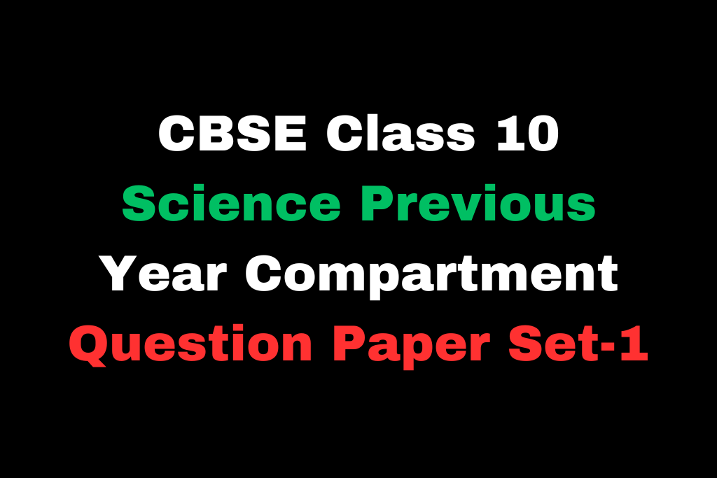 CBSE Class 10 Science Previous Year Compartment Question Paper Set-1