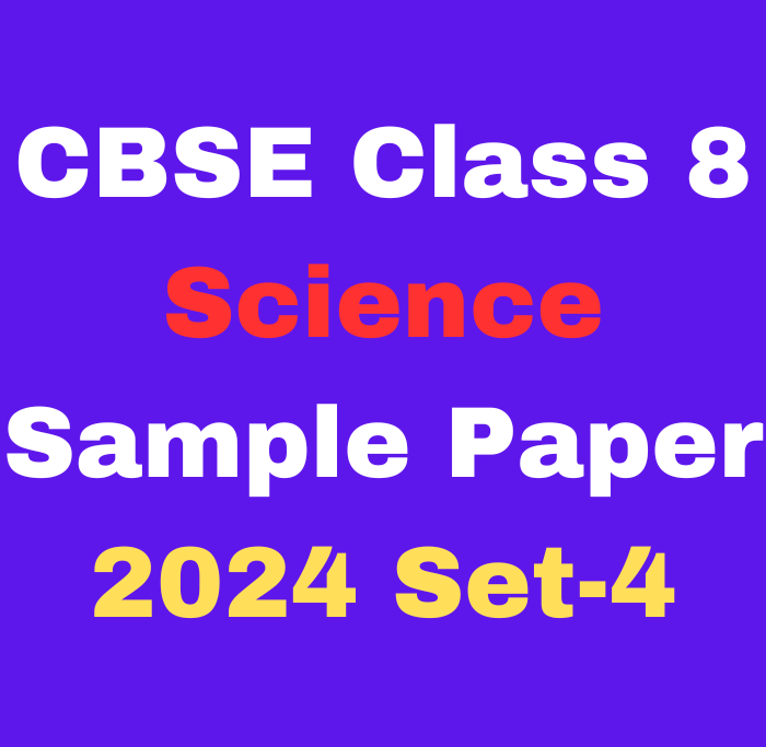 CBSE Class 8 Science Sample Paper 2024 Set-4 Download Free PDF