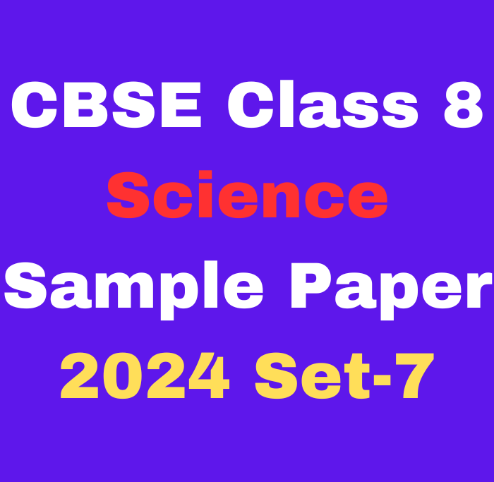 CBSE Class 8 Science Sample Paper 2024 Set-7 Download Free PDF